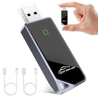 Imagem de Adaptador CarPlay sem fio 2 em 1 2025 e Android Auto, alimentado por chip A7 Ultra, Bluetooth 5.3, conversor sem fio rápido e estável para CarPlay com fio, compatível com iOS 10+ e Android 11+