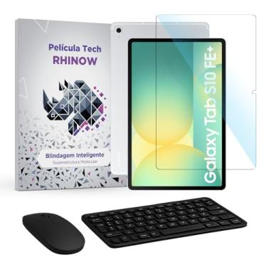Imagem de Kit Película de vidro para Samsung Galaxy Tab S10 FE+ Plus 13,1" + Teclado e Mouse Bluetooth Preto (Rhinow)