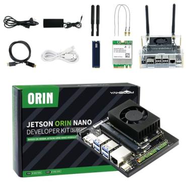 Imagem de Yahboom Jetson Orin Nano 8GB SUB Developer Kit baseado no módulo NVIDIA com caixa acrílica de unidade de estado sólido de 128G fornece cursos ROS (Orin Nano 8GB SUB Basis Kit)