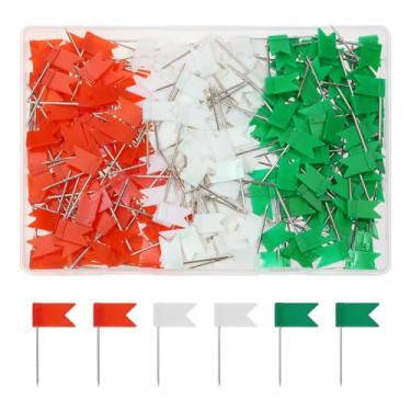 Imagem de Tupalizy 300 peças de alfinetes de pressão de bandeira mapa de viagem tachas de polegar decorações de Halloween para quadro de cortiça quadros pendurados pôsteres mapa-múndi sala de aula material de