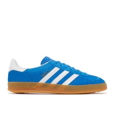 Imagem de adidas Originals Tênis masculino Gazelle Indoor, Pássaro azul/nuvem branco/pássaro azul, 4