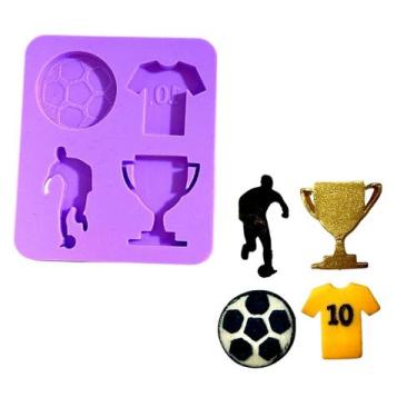 Imagem de F1204 molde de silicone futebol confeitaria biscuit - confeitaria dos 