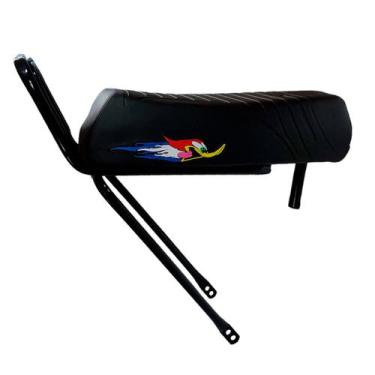 Imagem de Kit Completo com Banco Mobilete Modelo Caloi Xr PicaPau Com Garupeira 