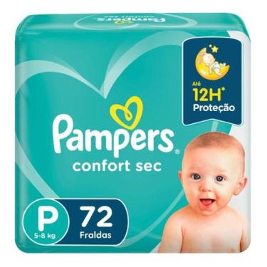 Imagem de Kit c/ 2 Fralda Descartavel Infantil Pampers Confort Sec P