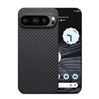 Imagem de Capa para Google Pixel 9 Pro XL ultrafina de fibra de aramida preta - 