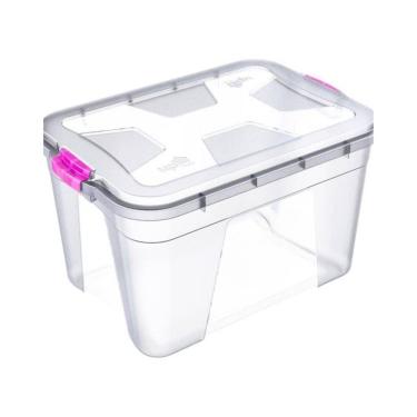 Imagem de Caixa Organizadora Multiuso Transparente 12 Litros Com Trava