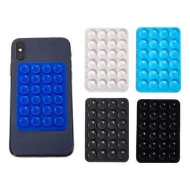Imagem de Adesivo De Silicone Com Ventosas Para Case Alta Sucção - celular