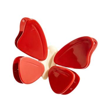 Imagem de SiaBiced Clipes de saco de borboleta fofos, clipes de vedação de saco, ornamento, decoração, de salgadinhos, clipe de lanche engraçado para casa, restaurante, Vermelho