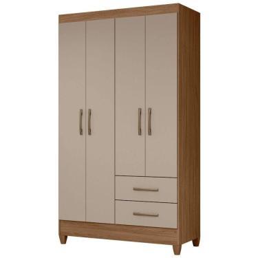 Imagem de Guarda Roupa Solteiro Chile 4p 103 Cm Carvalho Fendi Moval