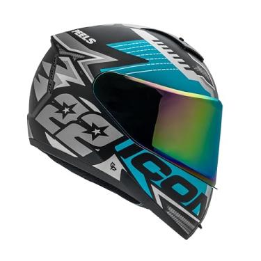 Imagem de Peels Capacete Fechado Moto Icon RT Preto Fosco/Grafite 62 com óculos interno e viseiras Camaleão e Cristal