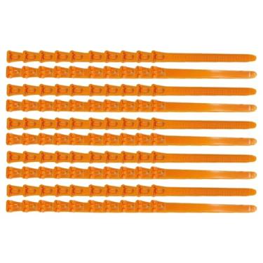 Imagem de IEUDNS 100x Anéis de Pernas de Frango Numerados Etiquetas de Identificação de Aves Anéis de Pés de Aves Ajustáveis ​​Multifuncionais para Galinhas e Patos, Laranja