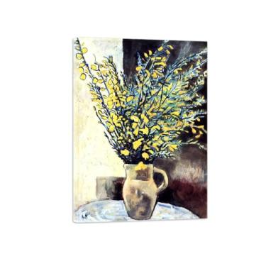 Imagem de Flores Pintura em tela Famosa Pintura Reprodução-Quadros para sala de estar-Flores em jarra-Pôster pronto para pendurar Tela Embrulhada 50x70cm