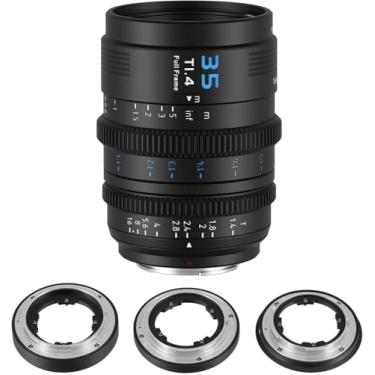 Imagem de SIRUI Lente de cinema VP-1 Vision Prime 1 35 mm T1.4 de armação completa, lente de cinema de foco manual com suporte E pré-instalado, suportes intercambiáveis RF/Z/L (preto)