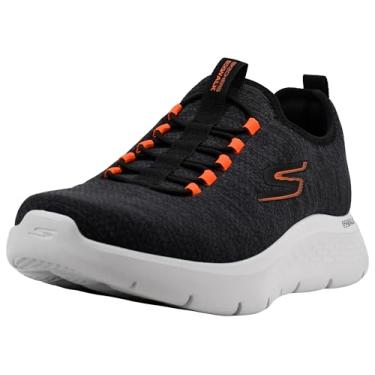 Imagem de Skechers Go Walk Flex – Tênis masculino de caminhada casual ultra slip on, Carvão/Laranja, 44