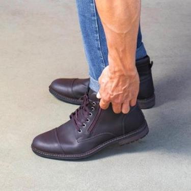 Imagem de Bota Coturno Masculina Casual Confortável Dia A Dia Leve Macia Antiderrapante Resistente-Masculino