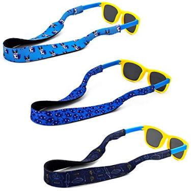 Imagem de Hzran Alça de óculos para crianças, retentores de vidro ajustáveis sem cauda para meninos e meninas, cordão flutuante para óculos de sol para crianças