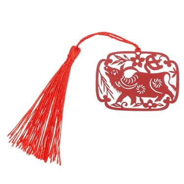 Imagem de Marcador de página 1 peça marcador de página de metal boi do zodíaco chinês estilo corte de papel clipe de livro para professores presente estudante material escolar marcador de livro de metal (cor: C