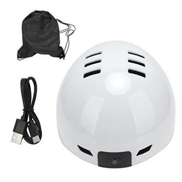 Imagem de Grcfumo Capacete de bicicleta inteligente 1080p com câmera, luz led frontal, circunferência da cabeça ajustável, capacetes de bicicleta para homens e mulheres, ciclismo (Branco)