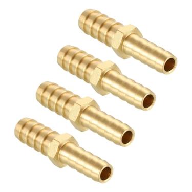 Imagem de Kozelo Pacote com 4 acessórios de mangueira de latão Farpas de mangueira de 1/10.2 cm para conexões de 5/81.3 cm para máquinas domésticas, banheiras de massagem e sistemas de irrigação