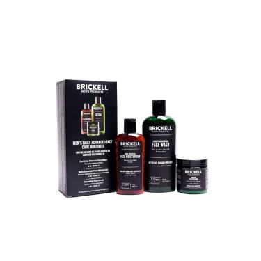 Imagem de Kit Skincare Masculino com Hidratante, Esfoliante e Limpador Facial, BRICKELL MENS PRODUCTS, Preto