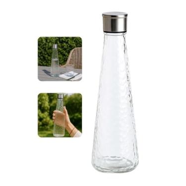 Imagem de Garrafa de Vidro Premium com Tampa Inox, 750ml, Transparente, Design Moderno, Vedação Segura para Água e Bebidas