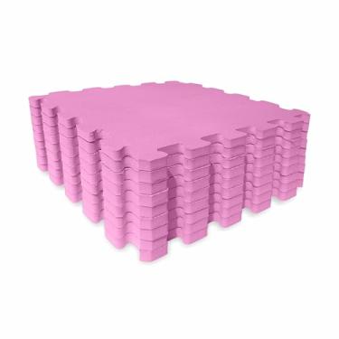 Imagem de SELLER Tapete de Encaixe em EVA – 9 peças 31×31 cm, 5mm espessura, superfície antiderrapante, modular tipo quebra-cabeça, piso infantil (Rosa)