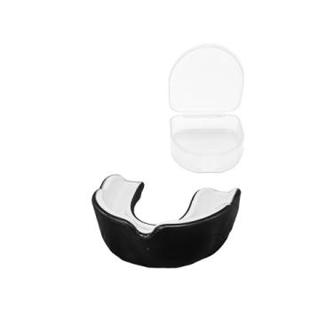 Imagem de Protetor Bucal Duplo JustGoFit, Preto e Branco, para Esportes de Contato
