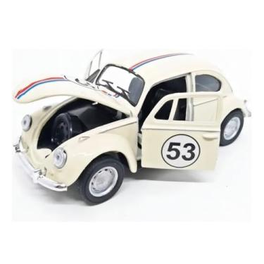 Imagem de Miniatura Fusca Herbie 53 Carro Metal Abre Porta Classico