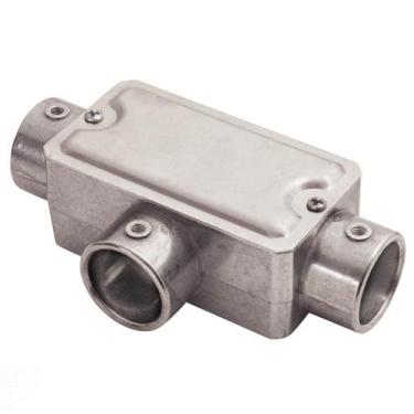 Imagem de Condulete fixo 3/4" tipo "T" - com tampa / sem rosca / sem pintura - T