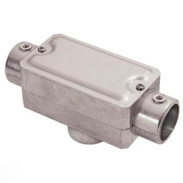 Imagem de Condulete fixo 1/2" tipo "TB" - com tampa / sem rosca / sem pintura - 