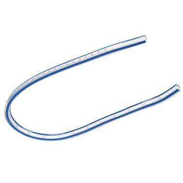 Imagem de AYNEFY Régua de Curva Flexível, Ferramenta de Medição de Plástico para Costura e Desenho, Fácil de Ajustar para Artesanato e Marcenaria (Régua cobra de 50cm)