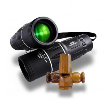 Imagem de Apito De Madeira Inhambu Chororó + Luneta Observação de Pássaros