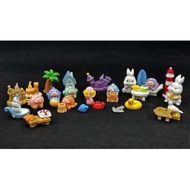 Imagem de Pingentes de geleca de resina a granel, conjunto de enfeites fofos, mini enfeites de scrapbook para aquário de peixes, faça você mesmo, decoração de artesanato 35 peças