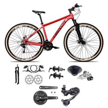 Imagem de Bicicleta Aro 29 Absolute Nero 5 Câmbios Shimano Deore/altus 27v Freio A Oléo Garfo C/trava Pneu C/faixa -vermelho Tam17