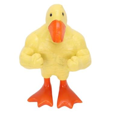 Imagem de Generic Suporte de Chave de Pato Muscular, Decoração de Mesa de Estátua de Pato Muscular Engraçado de Plástico para Mesa de Entrada de Casa, Feito de Plástico Premium (Amarela)
