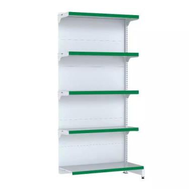 Imagem de Gondola Parede 202 Fit Continuação Branco 5 Bandeja Pe Verde - AMAPÁ