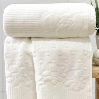 Imagem de Toalha De Banho Buddemeyer Lollipop Veludo 70x135 Branco