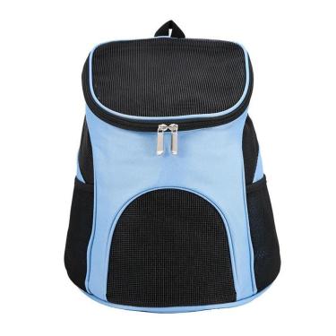 Imagem de Mochila Passeio Caes Gatos Bolsa Transporte Pet Dog Bag Viagem Canguru Cachorros Petshop Azul