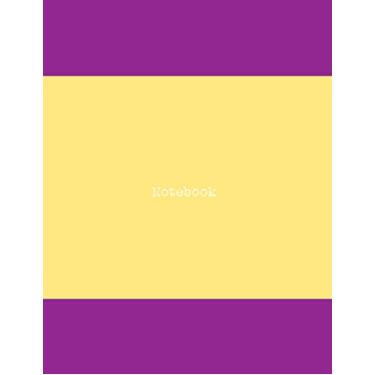 Imagem de Notebook: lined Journal Notebook - Large (8.5 x 11 inches) - 100 Pages - Two Tone Color Purple + Yellow Butter Cover - Minimal style: Composition Book Perfect bound, Soft Cover,Basic Design