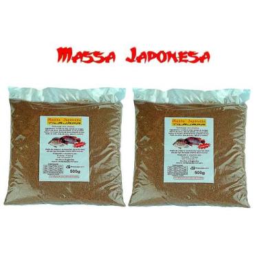 Imagem de Kit 2 Massas Japonesa Tilajapa Para Pesca de Tilápias 2x500g - Massa J