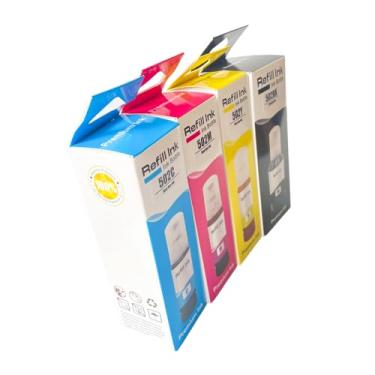 Imagem de INKWAY Pacote com 4 frascos de refil de tinta T502 502 para Ecotank ET-3710 ET-3850 ET-3750 ET-4850 ET-3760 ET-2850 ET-3830 ET-2760 ET-4760 ET-2750 ET-15000 0 ST-40 000 ST-2000 ET-4750 ET-2700 ST-3000