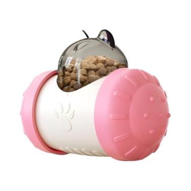 Imagem de Tigela Interativa Para AlimentaçãO Lenta Para Gatos – Comedouro GiratóRio E Oscilante(Rosa)