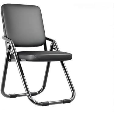 Imagem de QD-SGMP Cadeira de tubo, cadeira dobrável, cadeira de reunião, cadeira de conferência, encosto, dobrável, elegante, leve, alça incluída, cadeira de jantar, dobrável, metal, economia de espaço, eventos