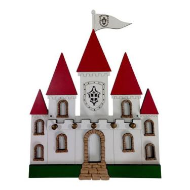 Imagem de Porta-Chaves De Parede Castelo 5 Penduradores 33 Cm - Criativa