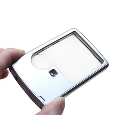 Imagem de Lupa de mesa com luz - Lupa portátil dobrável para leitura, hobbies e idosos - Design de suporte e portátil