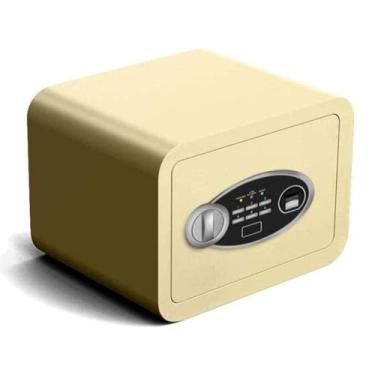 Imagem de Cofre de impressão digital, armário de segurança digital com 4 modos abertos, à prova de fogo, impermeável, aço carbono, armazenamento doméstico e escritório - 30 x 38 x 30 cm (preto) (ouro 3000 k)