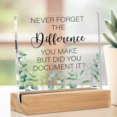 Imagem de Placa de acrílico motivacional, But Did You Document It Decoração de mesa, placas de mesa engraçadas para escritório, placa decorativa com suporte, sala de estar, escritório, casa, mesa, decoração