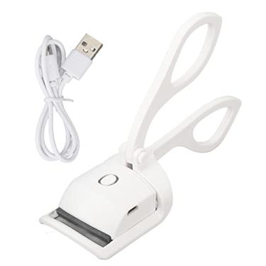 Imagem de Modelador de cílios elétrico aquecido recarregável tipo c 2 modos de aquecimento portátil modelador de cílios portátil para mulheres branco abs silicone 130mm
