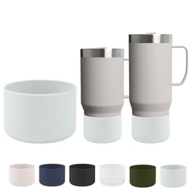 Imagem de WUQID Bota de silicone compatível com Stanley Suburban 680.4 g 850.5 g e Owala Freesip Sway 30 1,134 g, capa protetora antiderrapante e antiamassados, capa inferior durável e acessórios para base de