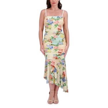Imagem de Siena Vestido feminino de malha midi estampado sem mangas, Multi, 34